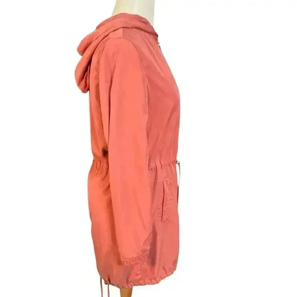 BKE Cinched Waist Tie Back Lightweight Jacket Color Rust Orange Size Small Used - Picture 5 of 13